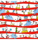 Robert Kaufman Celebration Dr. Seuss Border Stripe (1/2m)
