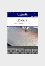 Westalee Feathers  - Set of 4 Templates 5"-4"-3"-2" LOW SHANK