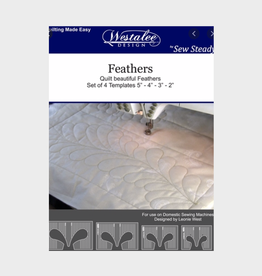 Westalee Feathers  - Set of 4 Templates 5"-4"-3"-2" LOW SHANK