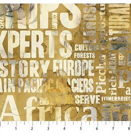 Northcott Journey Ochre Multi Large Script - DP23894-52