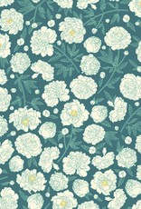 Primavera Teal Multi peony (1/2m) 90314-65