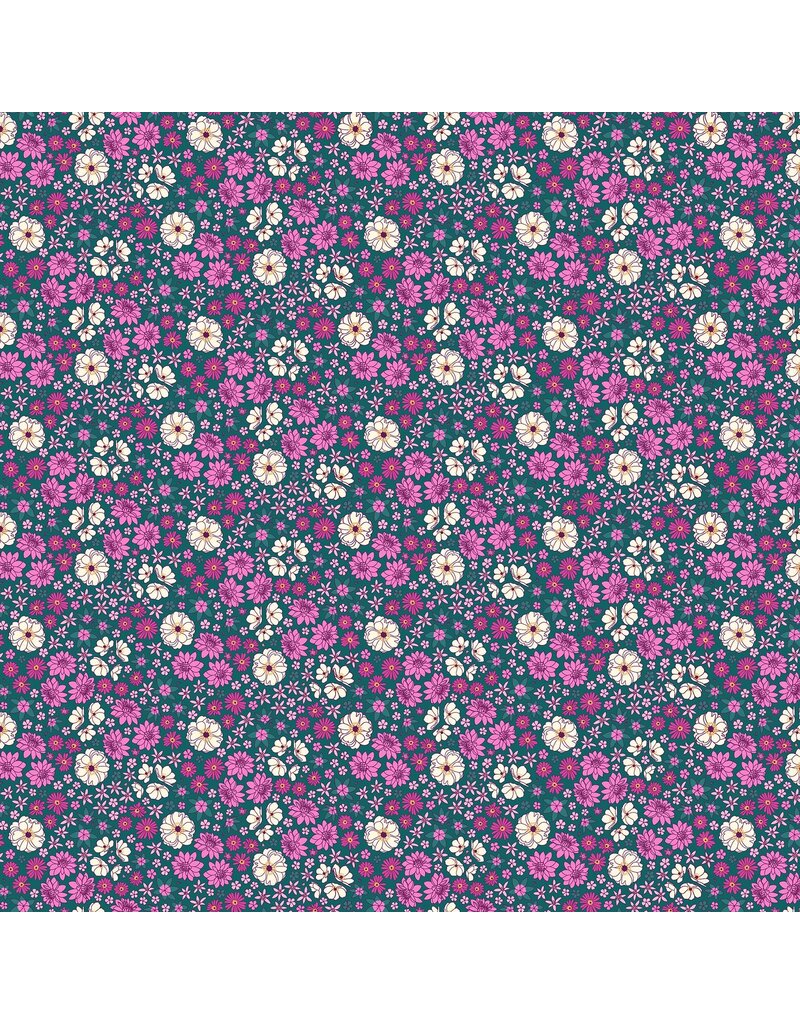 Primavera Green scattered floral (1/2m) 90317-68
