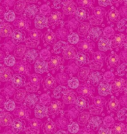 Primavera Pink peony outline (1/2m) 90318-28