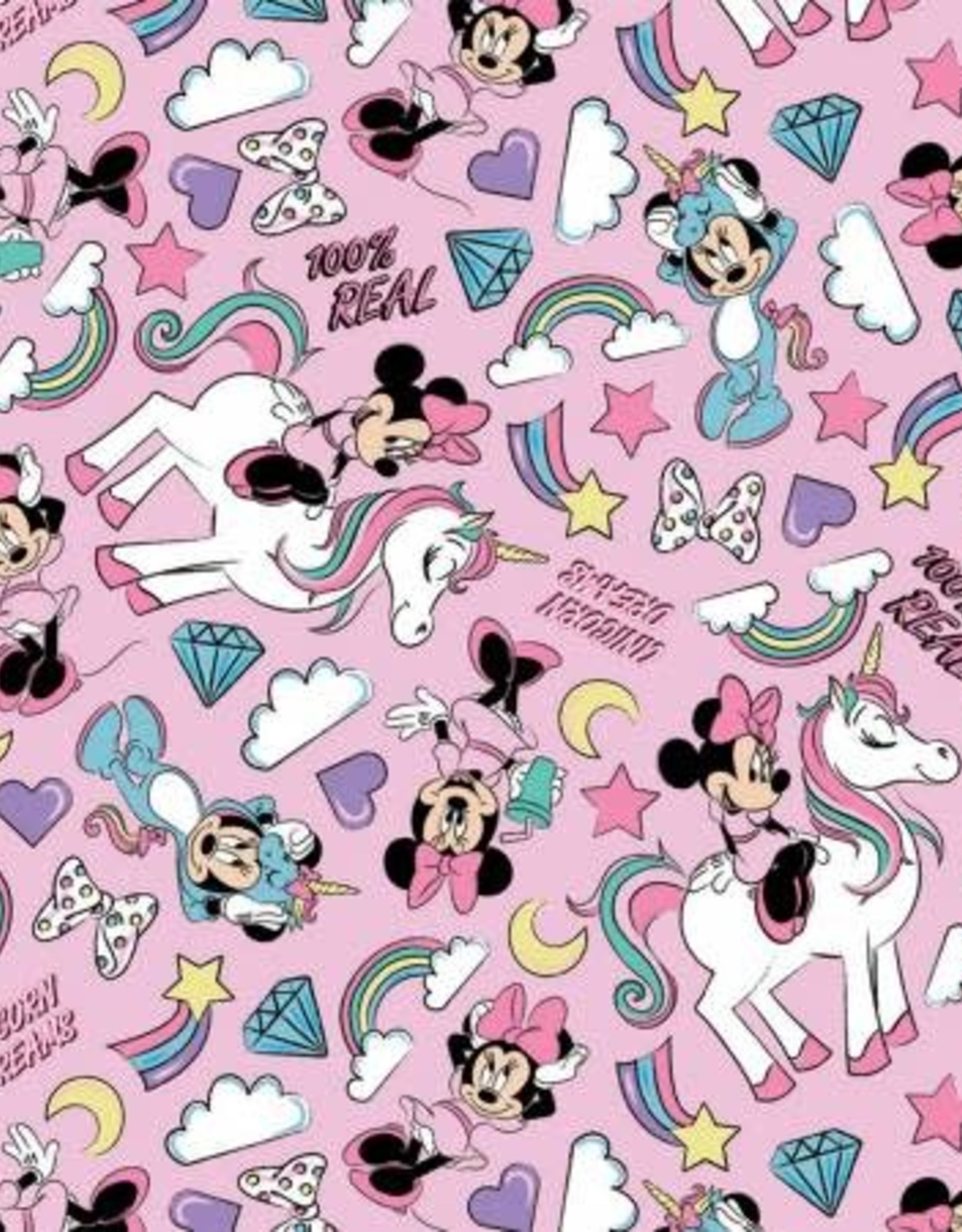 Camelot Fabrics Pink I Believe in Unicorn Flannel