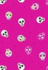 Lewis & Irene Sugar Skulls on Bright Pink  Glows in the dark