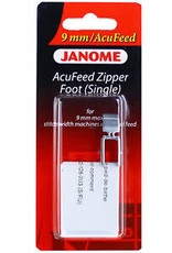 Janome 9mm AcuFeed Zipper Foot (Single)- 202128007