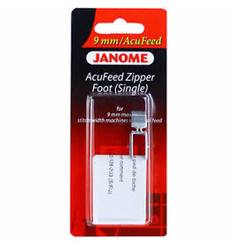 Janome 9mm AcuFeed Zipper Foot (Single)- 202128007