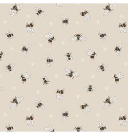 Lewis & Irene Bees on Dark Cream (1/2m)