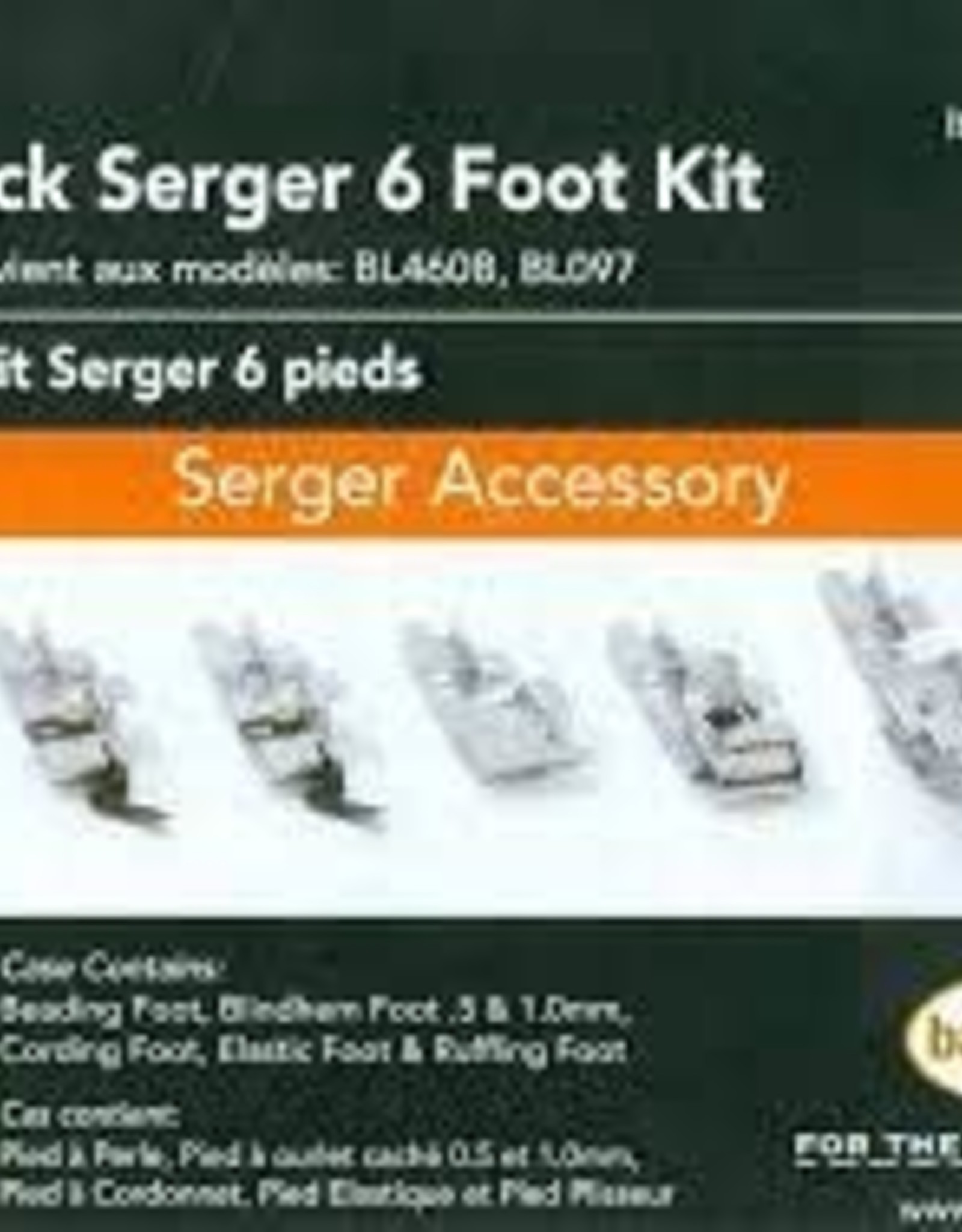Baby lock 6Pc serger foot kit for BL460Band BL097