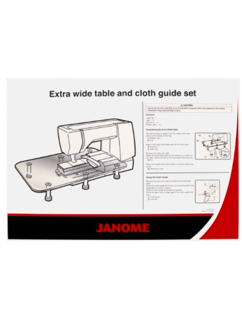 Janome Extra Wide Table W/Cloth Guide (8200+8900)