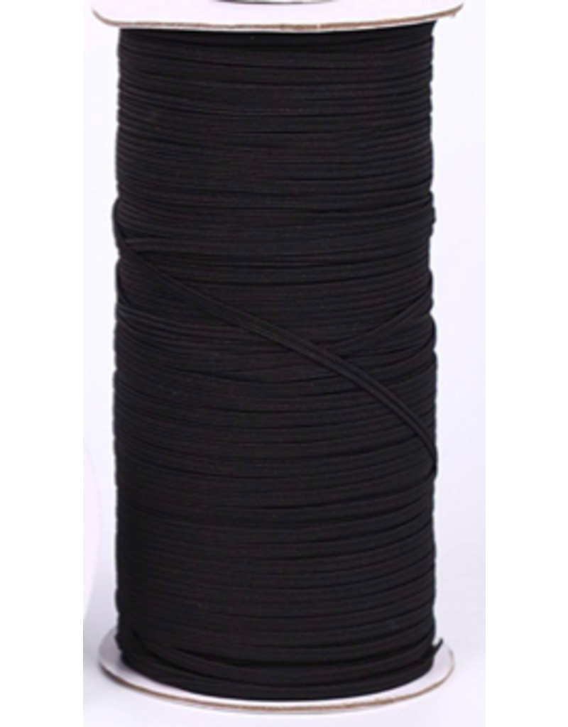 Elastic 1/8 inch black (1m)