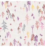 Forest glade dark pink trees  - Y3157-73