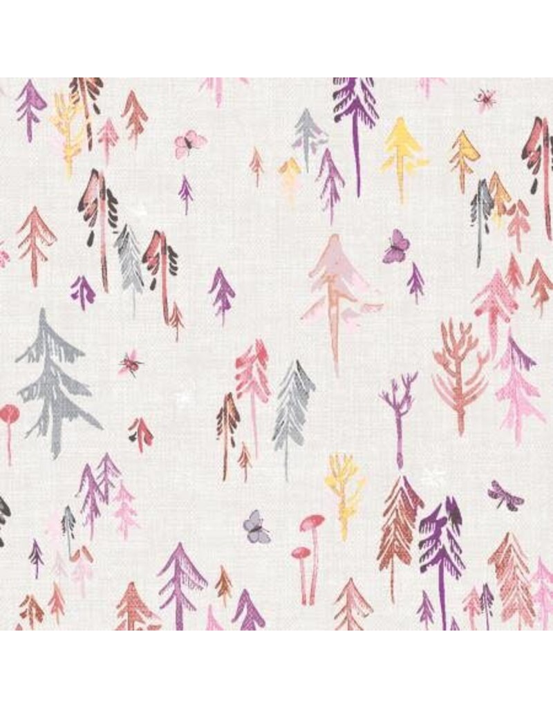 Forest glade dark pink trees  - Y3157-73