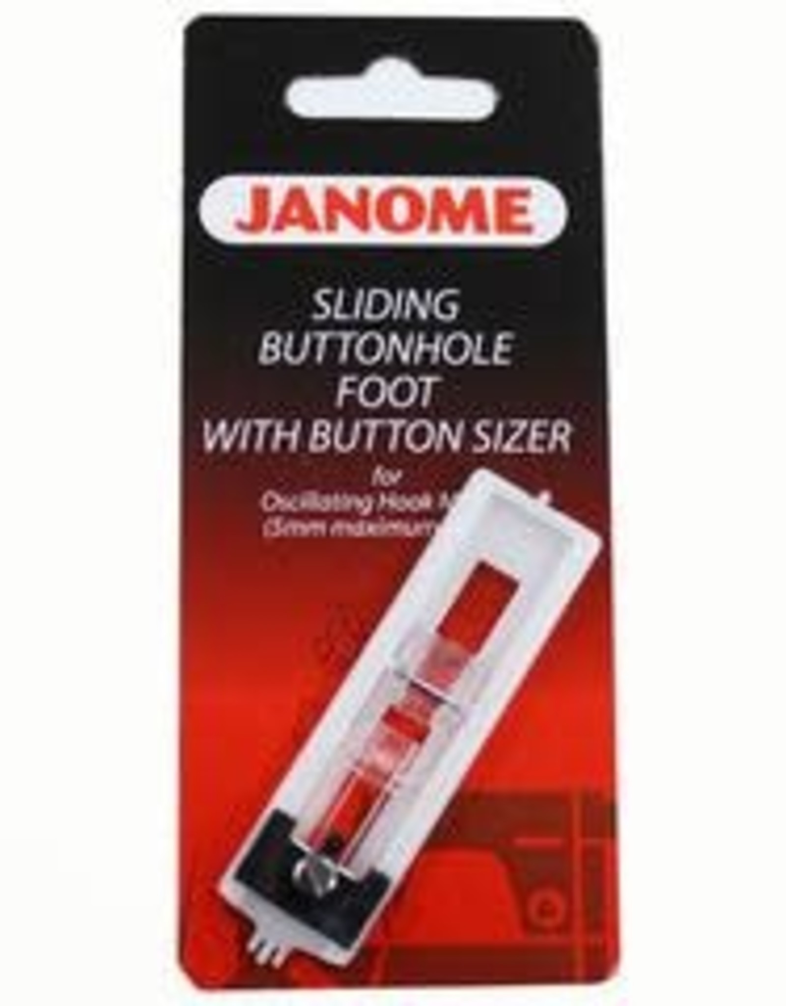 Janome Sliding Buttonhole foot with button sizer- 200134000