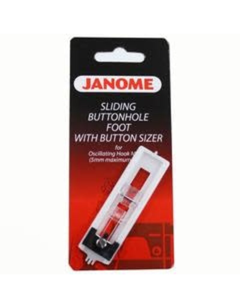 Janome Sliding Buttonhole foot with button sizer- 200134000