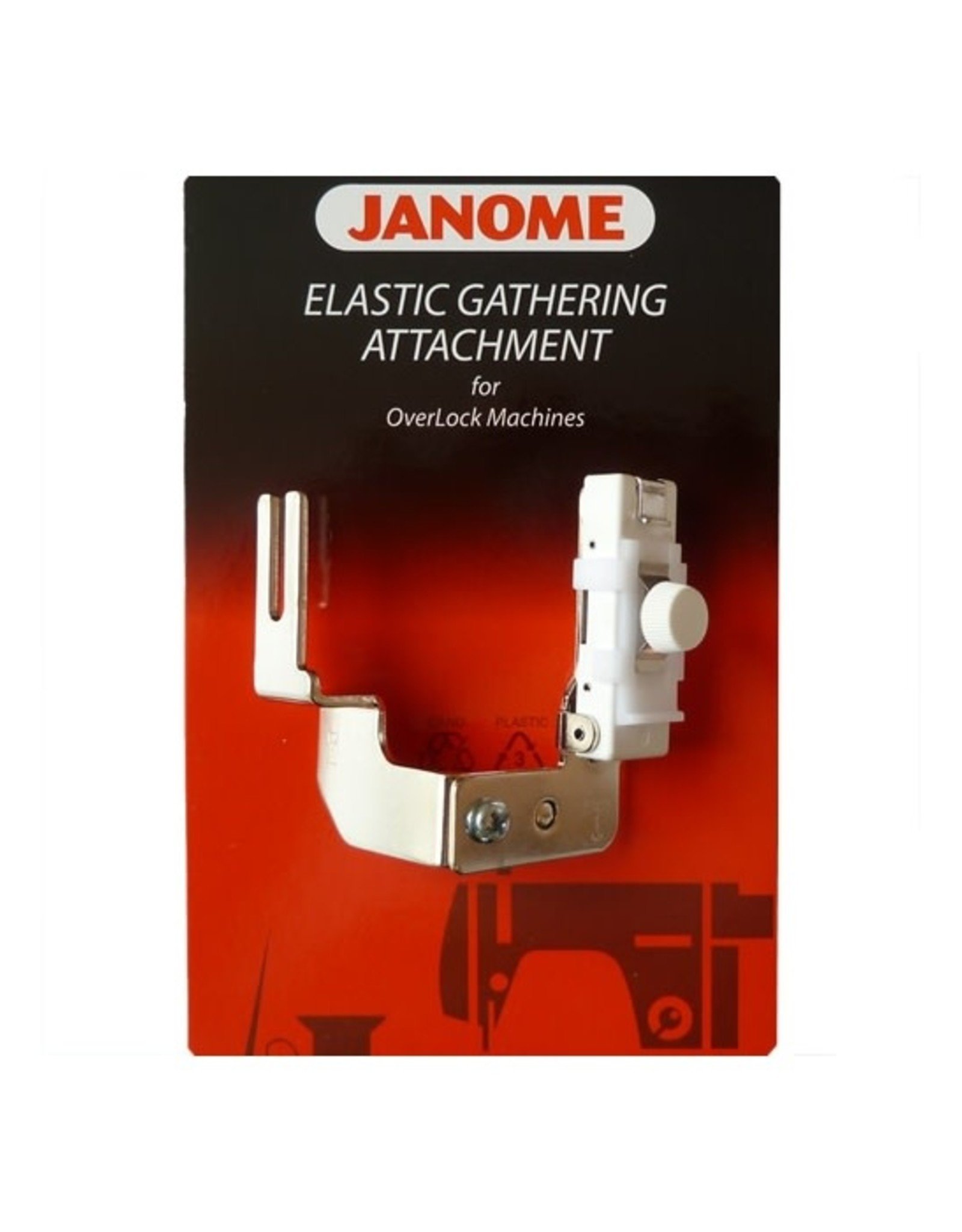 Janome Elastic gathering attachment for overlock machines - 202037008
