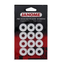 Janome Pre-Wound Bobbins WHITE - PWBOBBIN-W