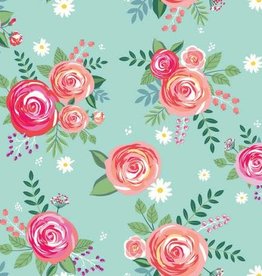 Poppy and Posey Main mint (1/2m) - C10580R-MINT