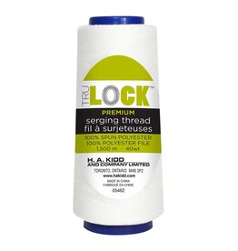 Trulock 1500m serger thread (cone) - White