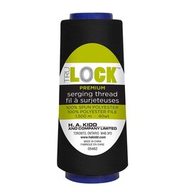 Trulock 1500m serger thread (cone)- Black