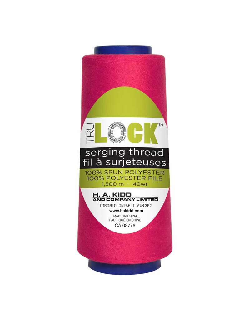 Trulock 1500m serger thread (cone) - Hot Pink