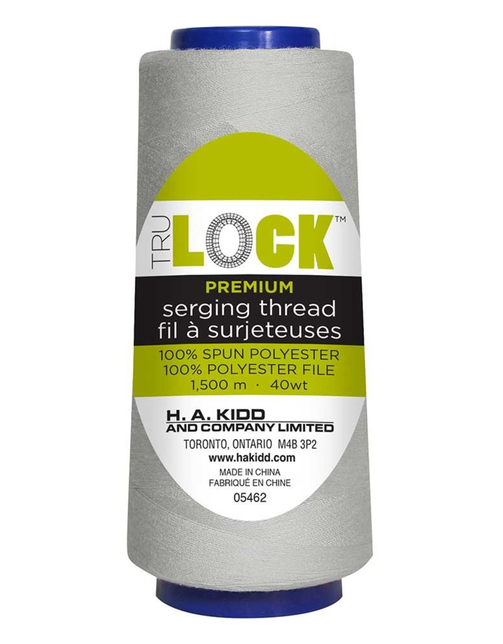 Trulock 1500m serger thread (cone) - Grey