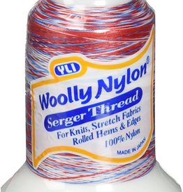 Wooly nylon variegated red