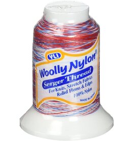 Wooly nylon variegated red