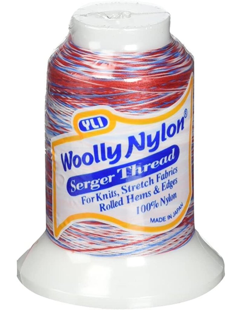 Wooly nylon variegated red