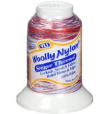 Wooly nylon variegated red