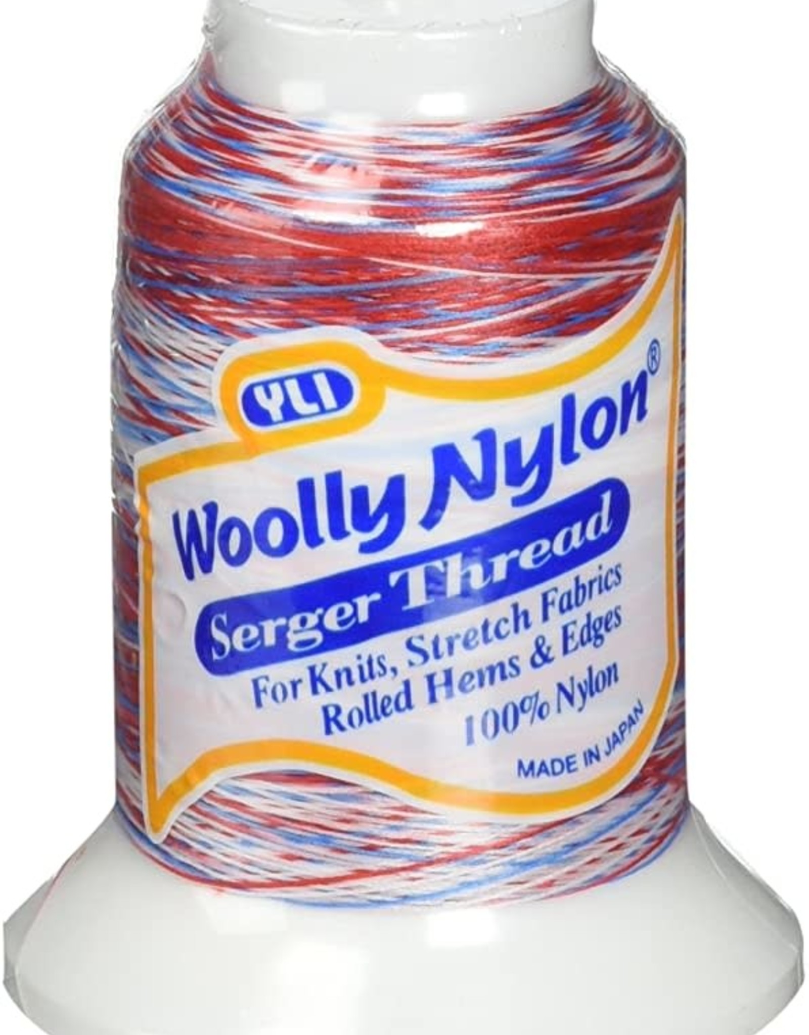 Wooly nylon variegated red