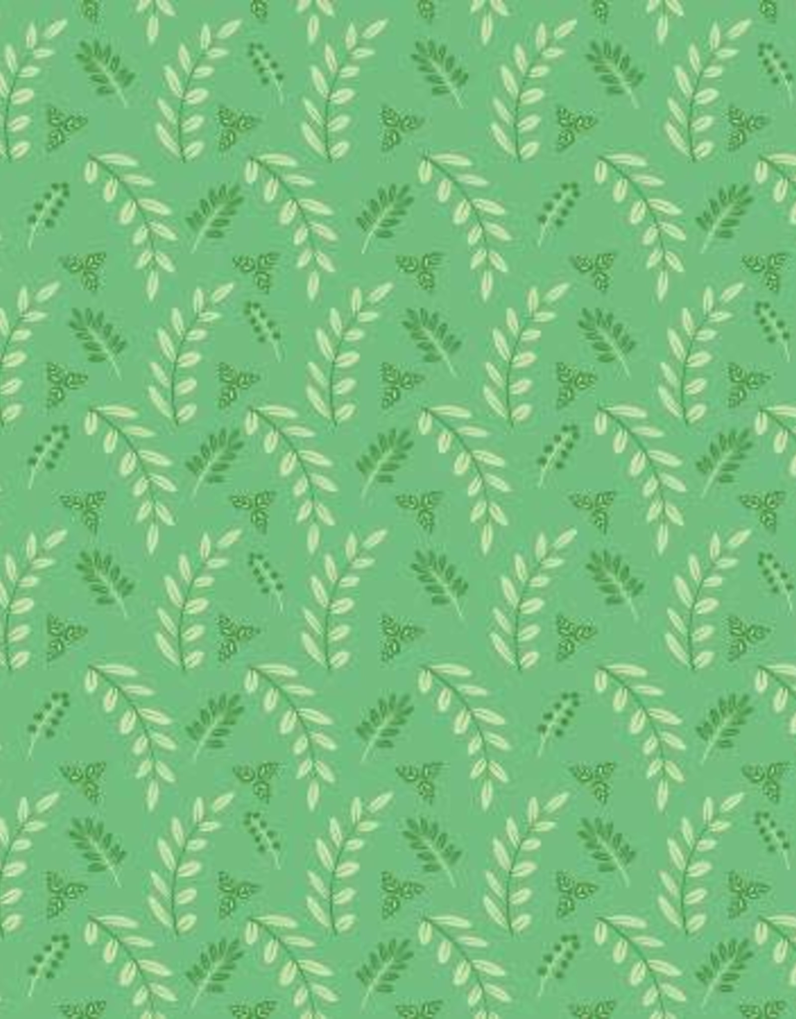 Poppy and Posey leaves green (1/2m) C10585R-GREEN