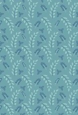 Poppy and Posey leaves teal (1/2m) C10585R-TEAL