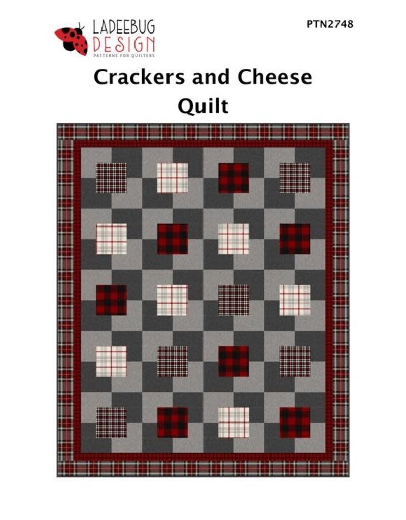 Ladeebug Design Crackers and cheese quilt pattern (57" x 69")