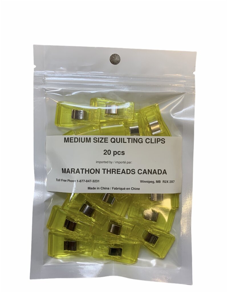 Quilting Clips - Medium 20 pcs Yellow