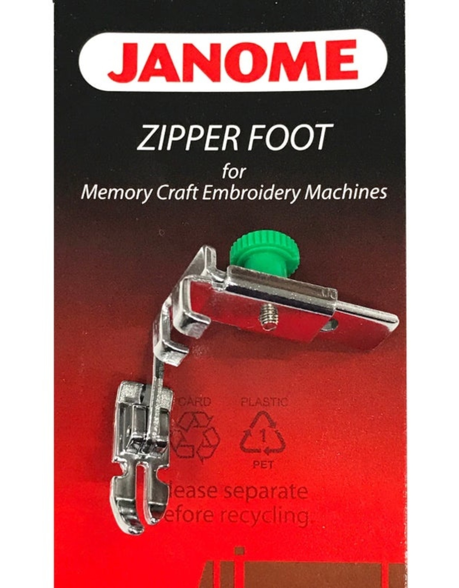 Janome Zipper foot for MC embroidery machines- 200334002