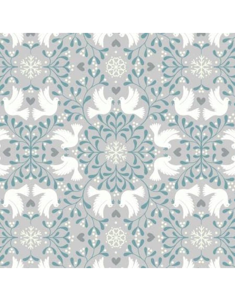 Glow Scandi Birds on Silver C74-1