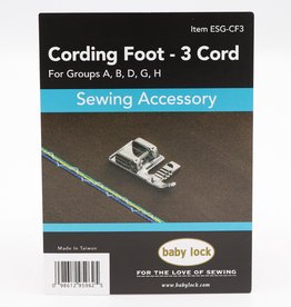 Babylock Cording foot (3 hole)- ESG-CF3