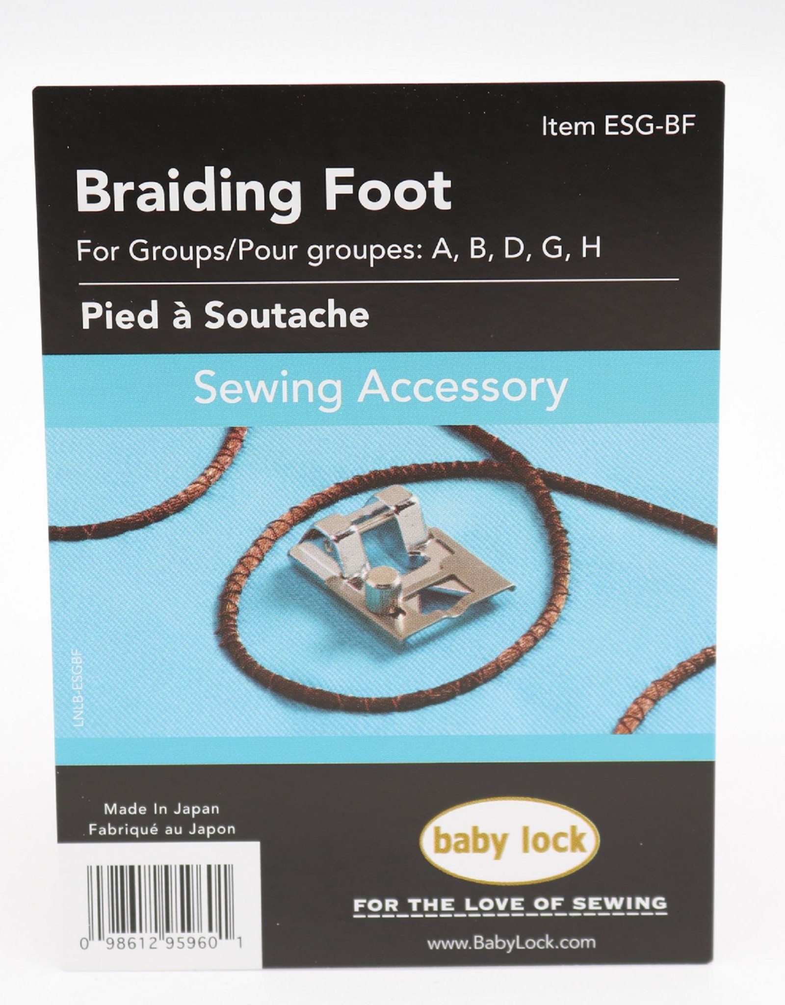 Babylock Braiding foot (baby lock)- ESG-BF