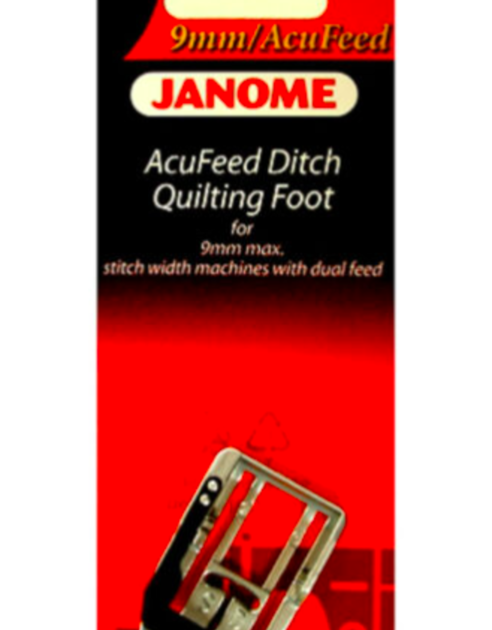 Janome Acufeed ditch quilting foot 9mm- 202103006