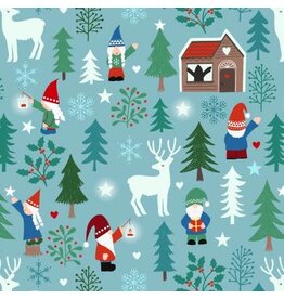 Glow Forest on Winter Blue C71-1 (1/2m)