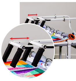 Expandable handles for hoop frame