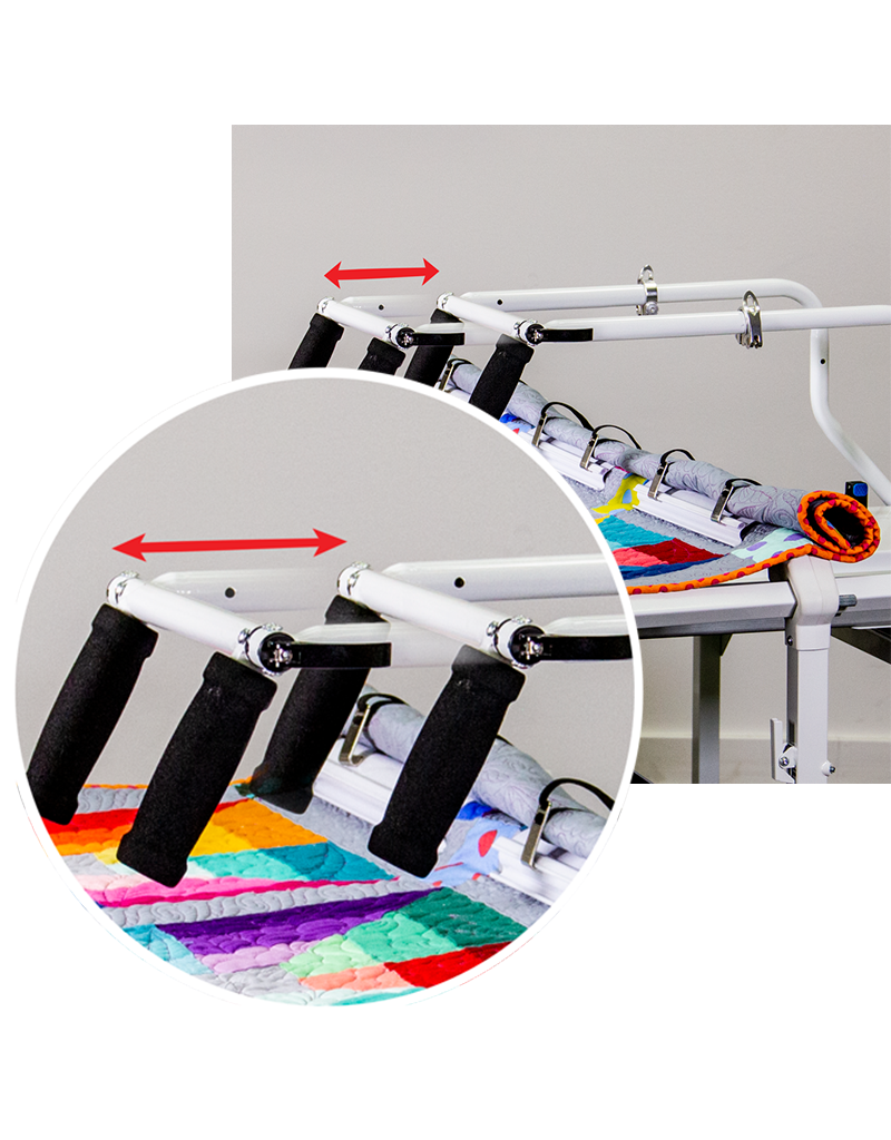 Expandable handles for hoop frame