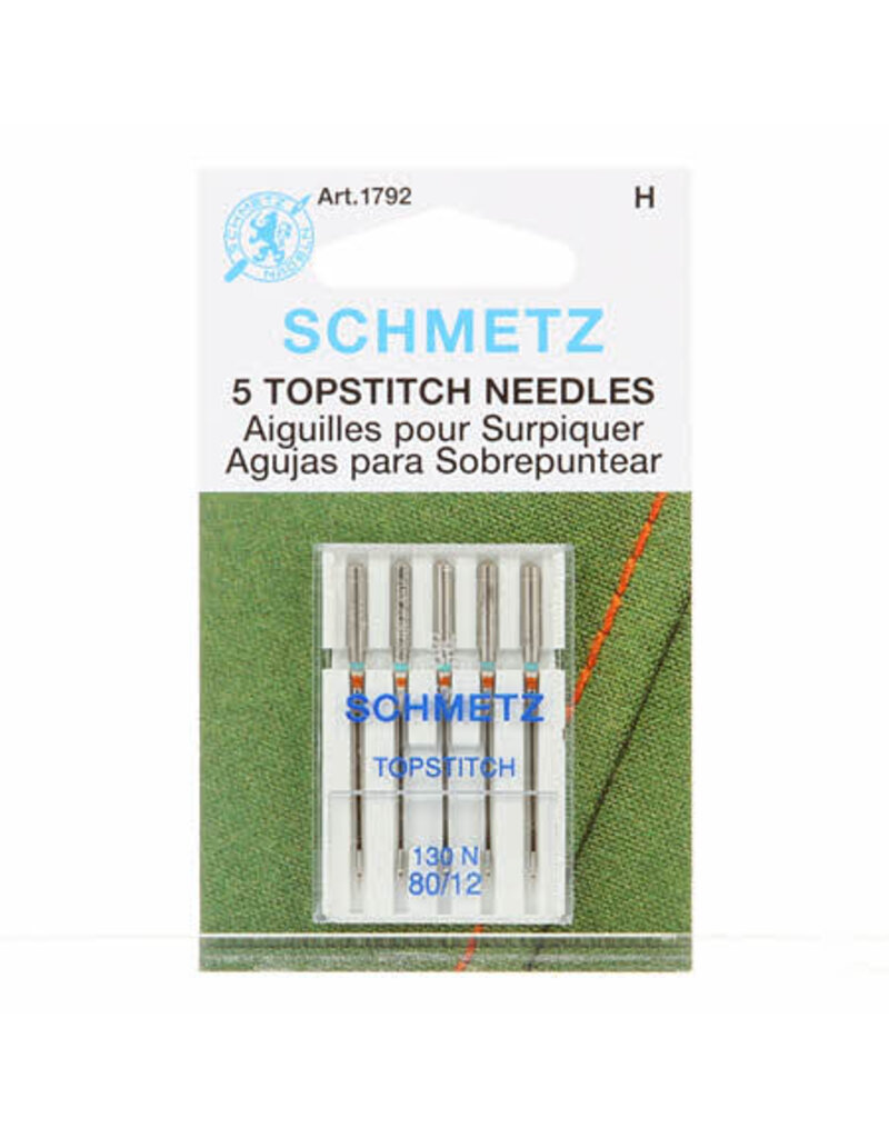 SCHMETZ #1792 Topstitch Needles Carded - 80/12 - 5 count