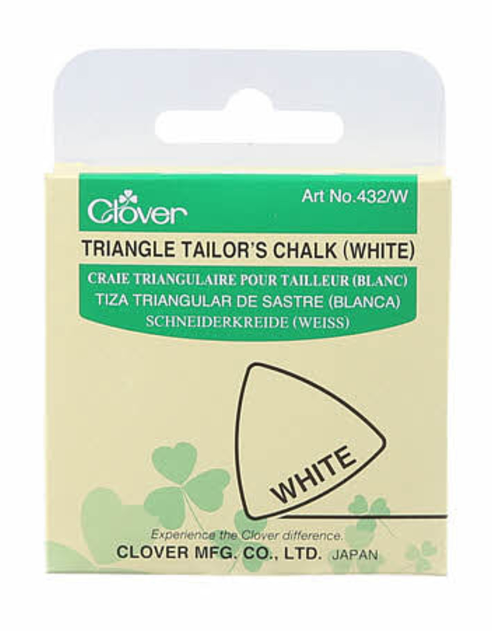 Clover Triangle Tailor's Chalk --White
