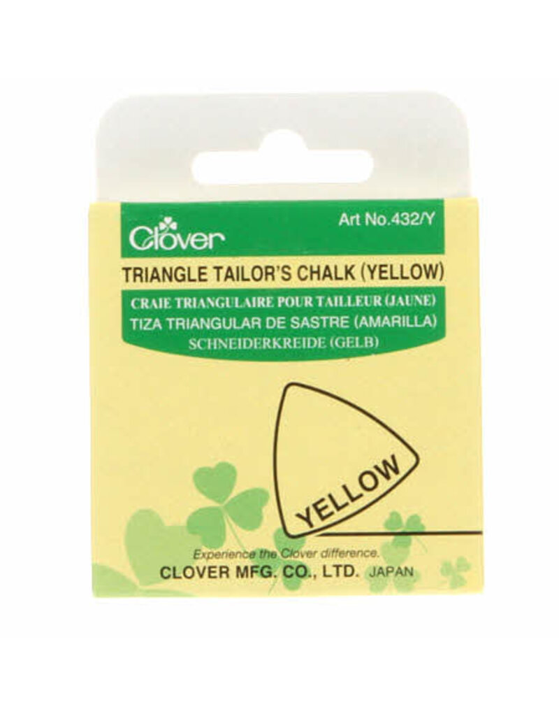 Clover Triangle Tailor's Chalk-- Yellow