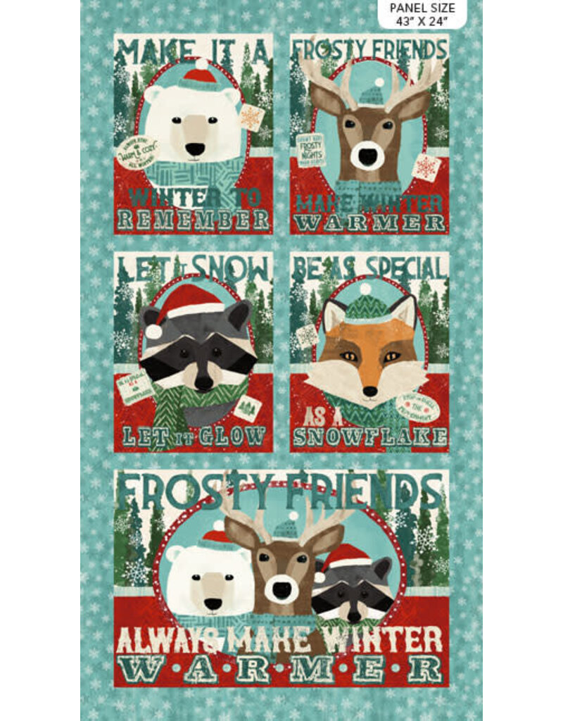 Northcott Warmin'Up Winter Flannel Panel F24183