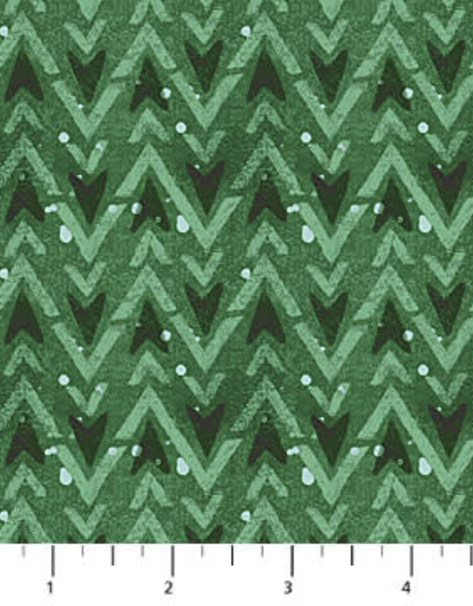 Northcott Warmin' Up Winter Flannel Green Arrow Texture F24190-76M