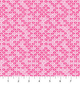 Northcott Enchanted seas pink scales (1/2m) 10053-21