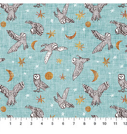 Forest Fable Blue Owls DP90348-40 (1/2m)